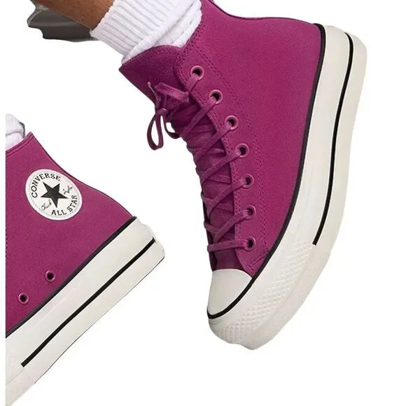 NEW Womens Converse Chuck Taylor All Star Hi Lift Platform Violet A11143C Size 7 - Picture 7 of 7